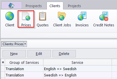 client prices window