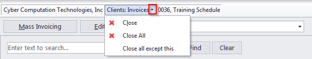 close options