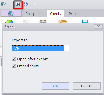 export table