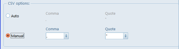 import CSV separators