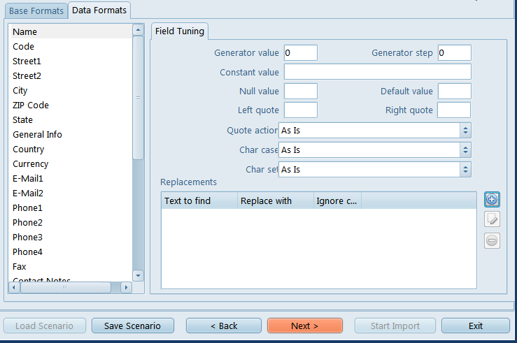 import format data