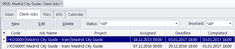 project client jobs