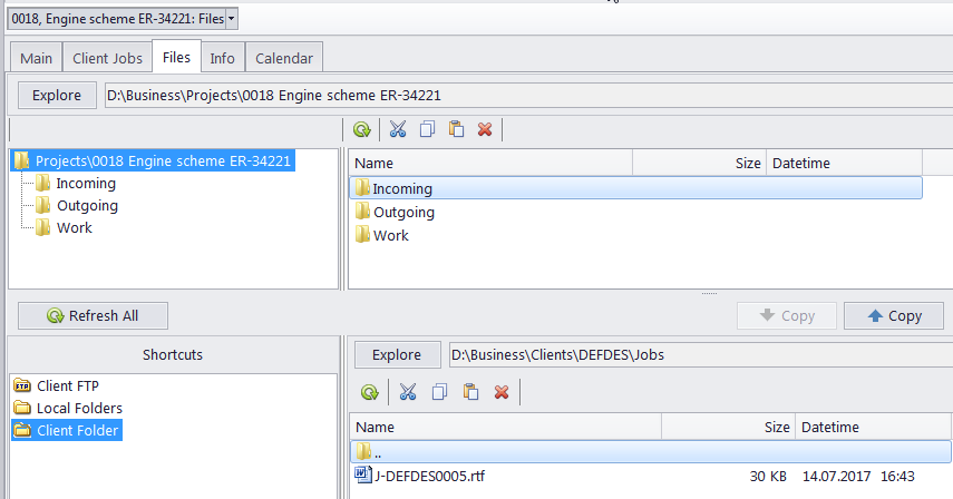 project files