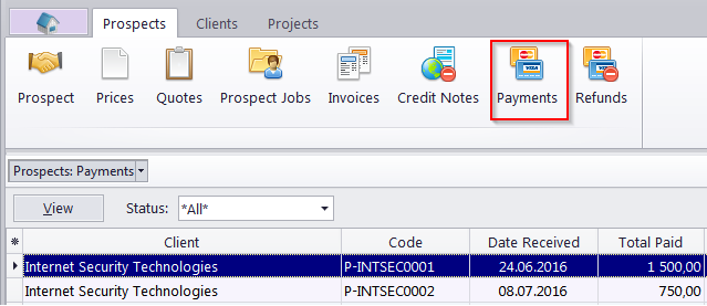 prospect payments window