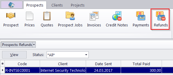 prospect refunds window